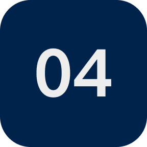 White numeral four on navy square