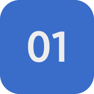 Number 01 on blue background