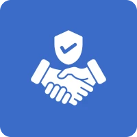 Handshake with shield icon