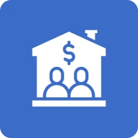 Financial partnership home icon