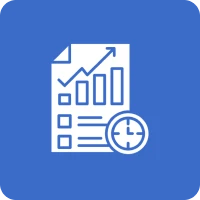 Chart and checklist with time symbol